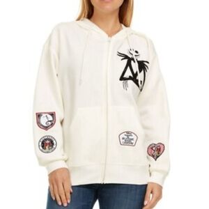 NWT Disney Nightmare Before Christmas Womens Hoodie Fleece Full Zip Size M